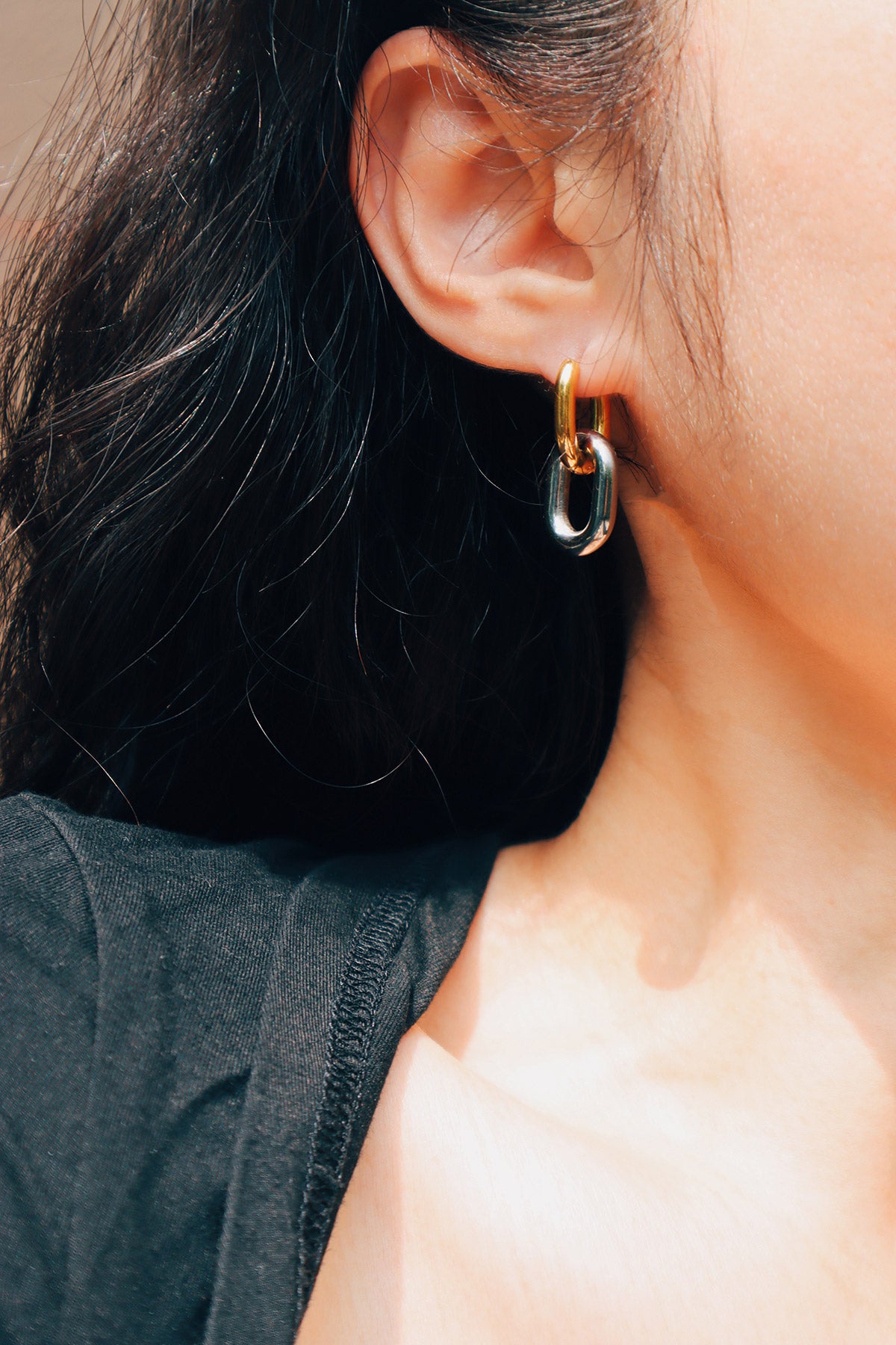 Margot Two-Tone Link Earrings