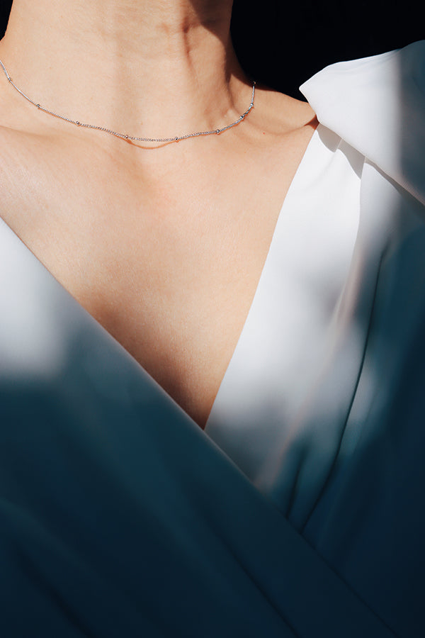 Silver Dewlight Necklace Duo