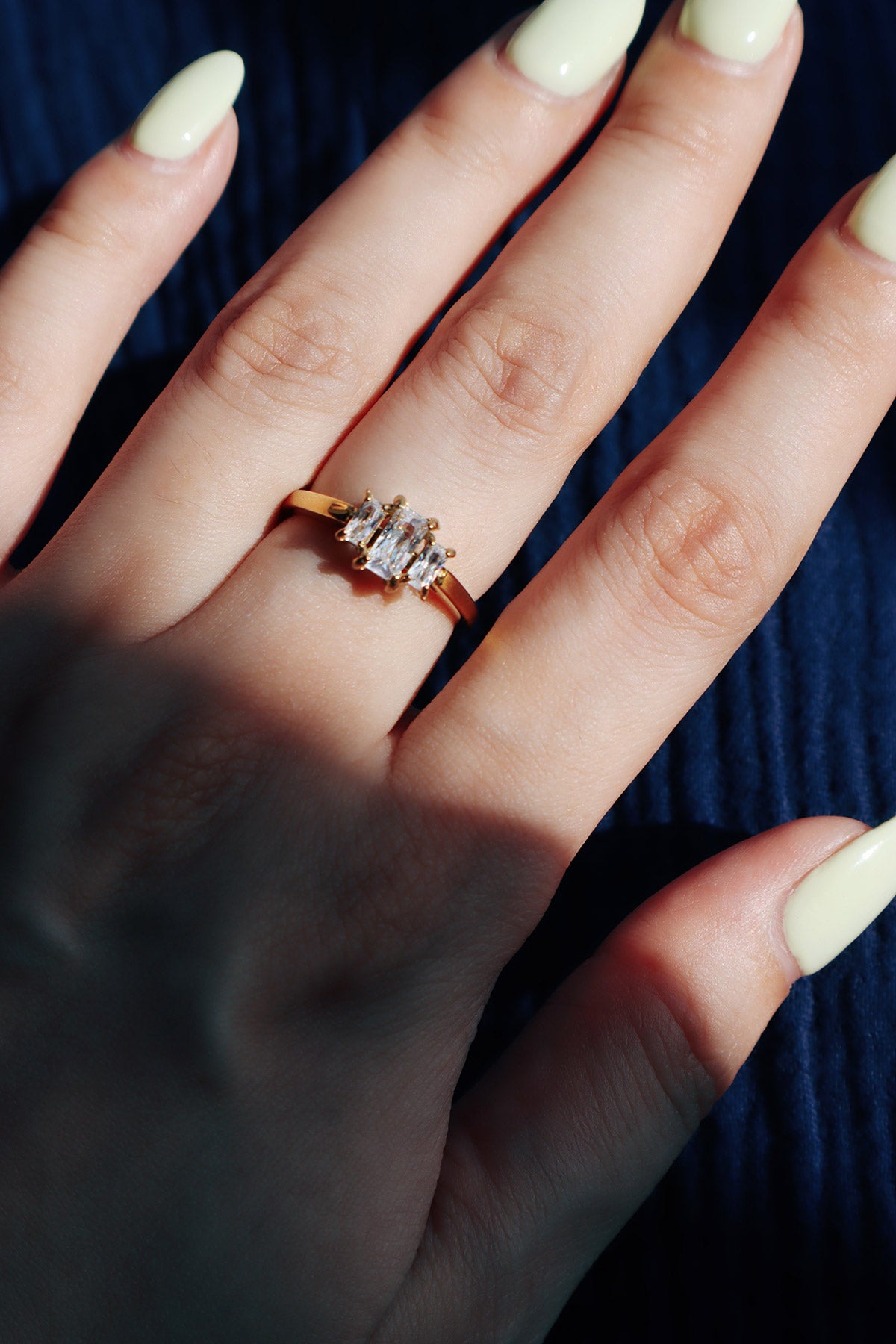 Vivienne Trio CZ Ring