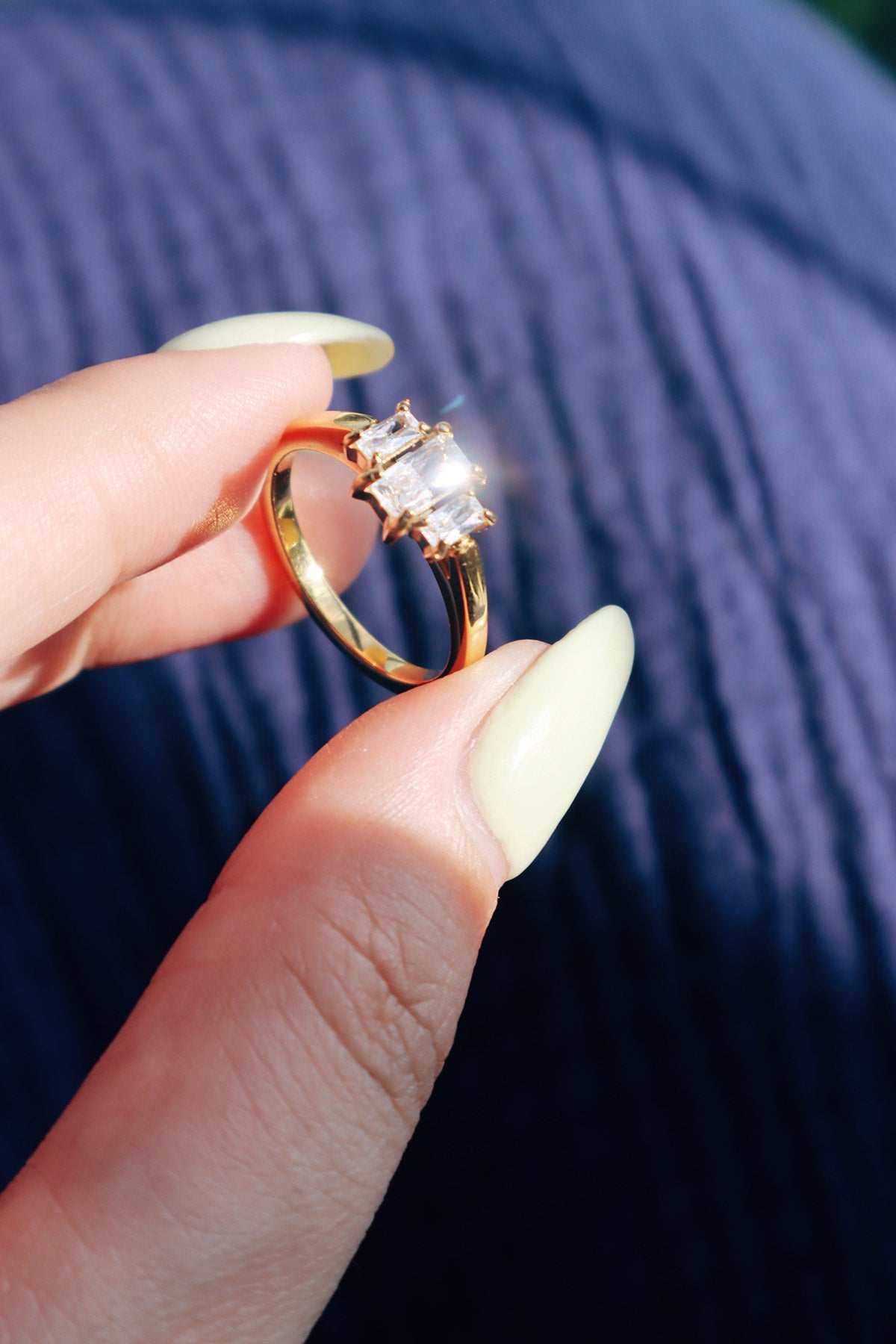 Vivienne Trio CZ Ring