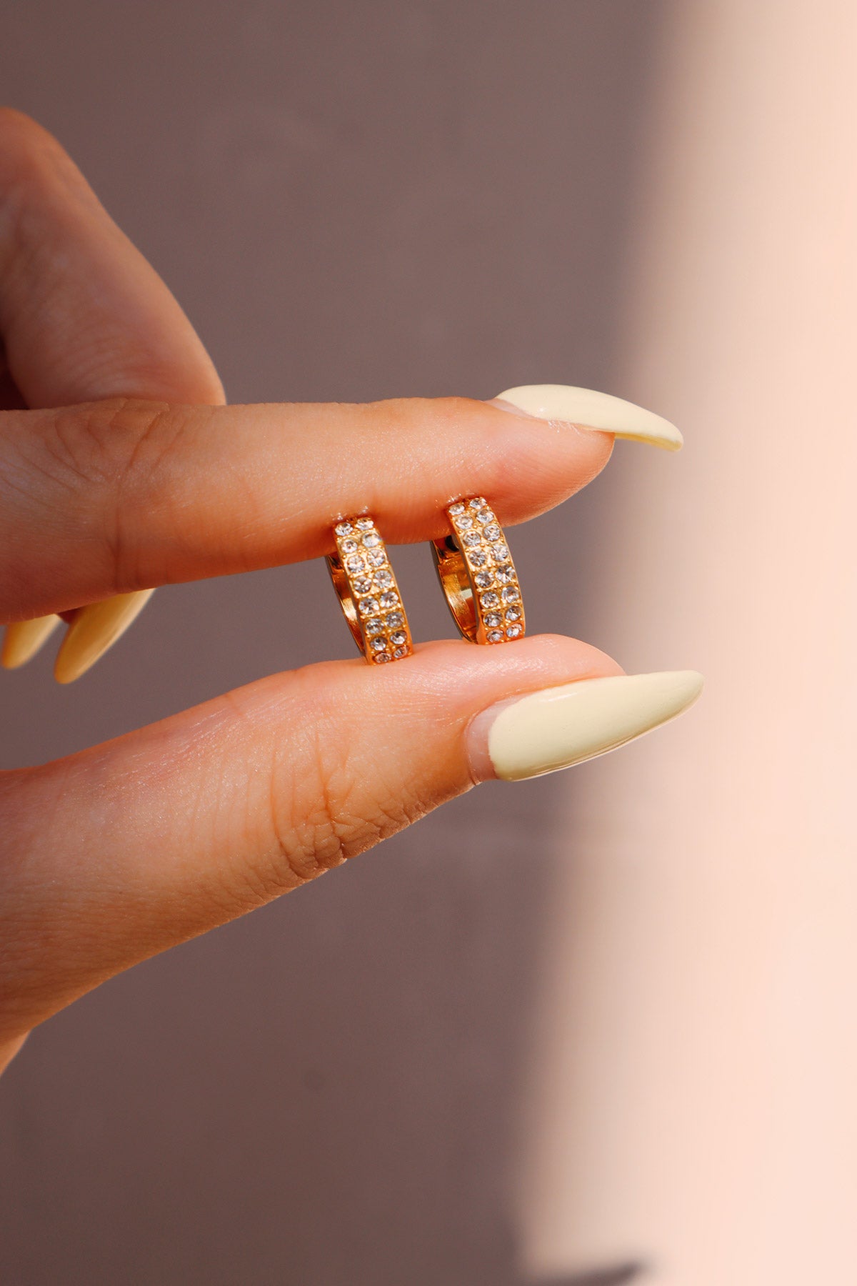 Nia CZ Pavé Huggie