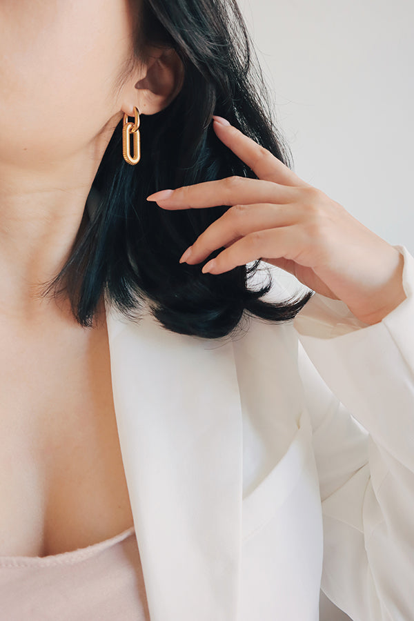 Audrey Double Hoops