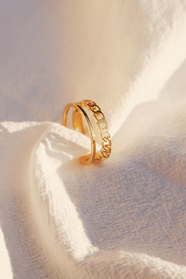 Stunning gold layered ring under the sun.
