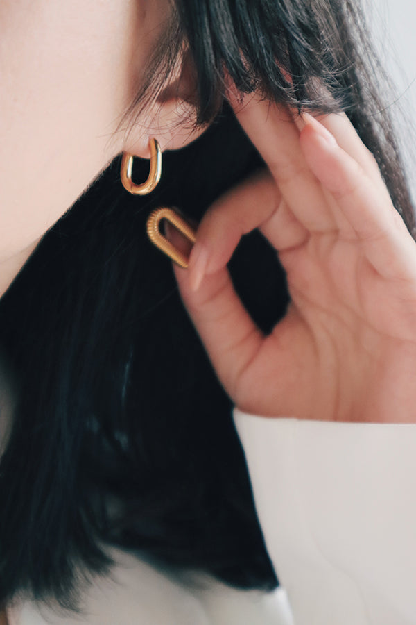 Audrey Double Hoops