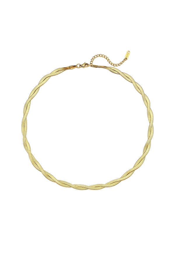 Leah Twisted Herringbone Necklace