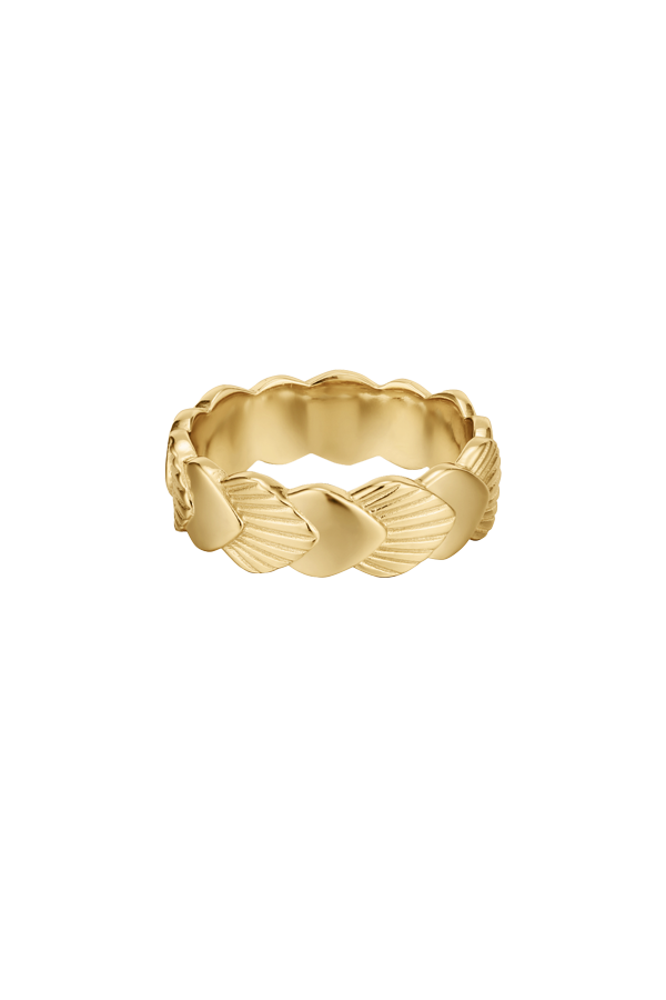 Fan shell gold ring by SH & Co.