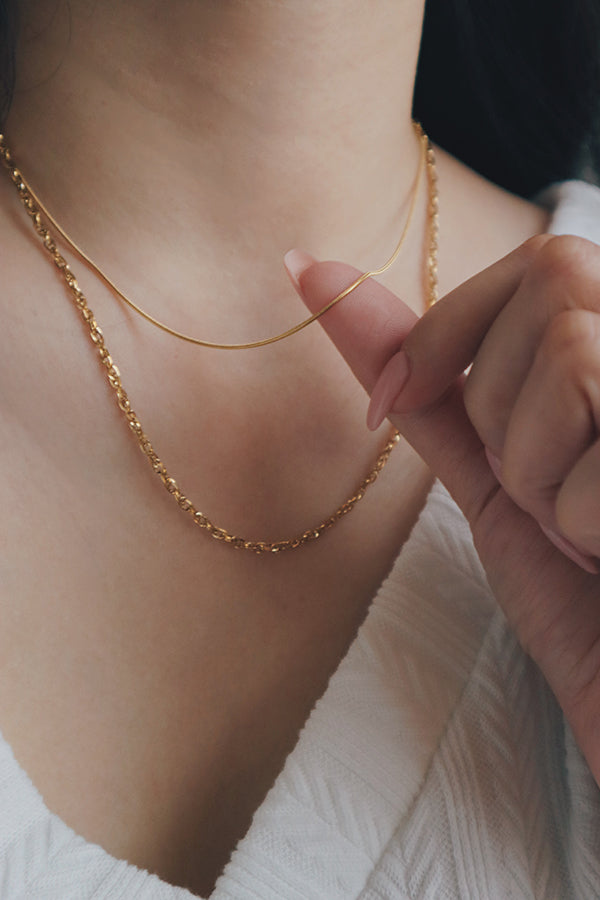 Athena Round Snake Necklace