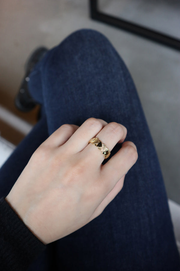 Medium thickness gold ring from SH & Co. Jewelry