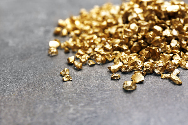 gold scattering on the floor