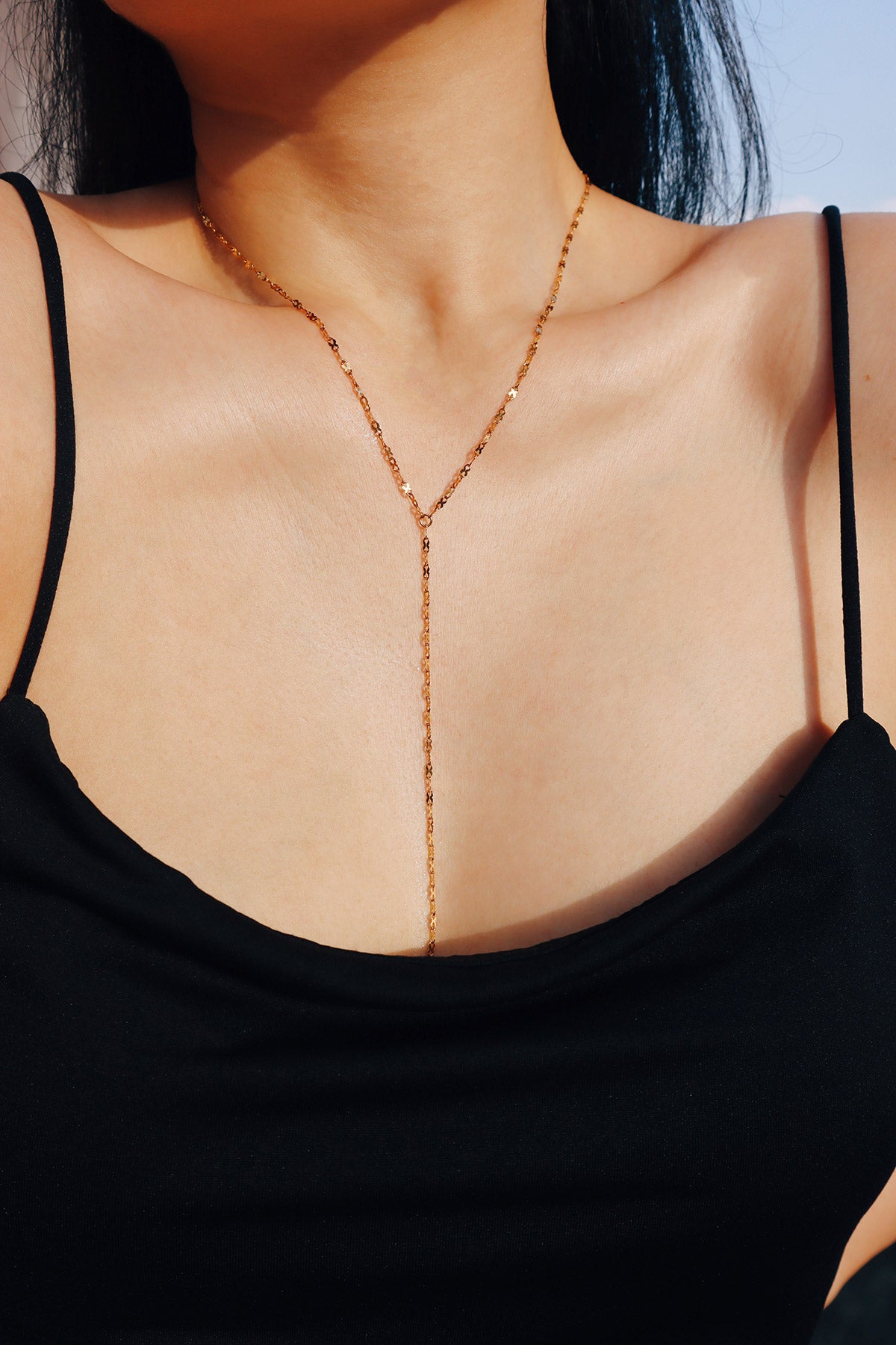 June Shimmer Y Necklace
