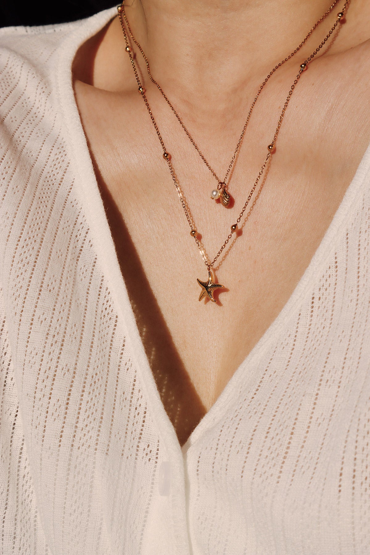 Coral Seaside Layered Necklace