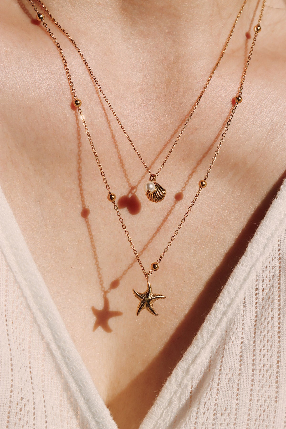 Coral Seaside Layered Necklace