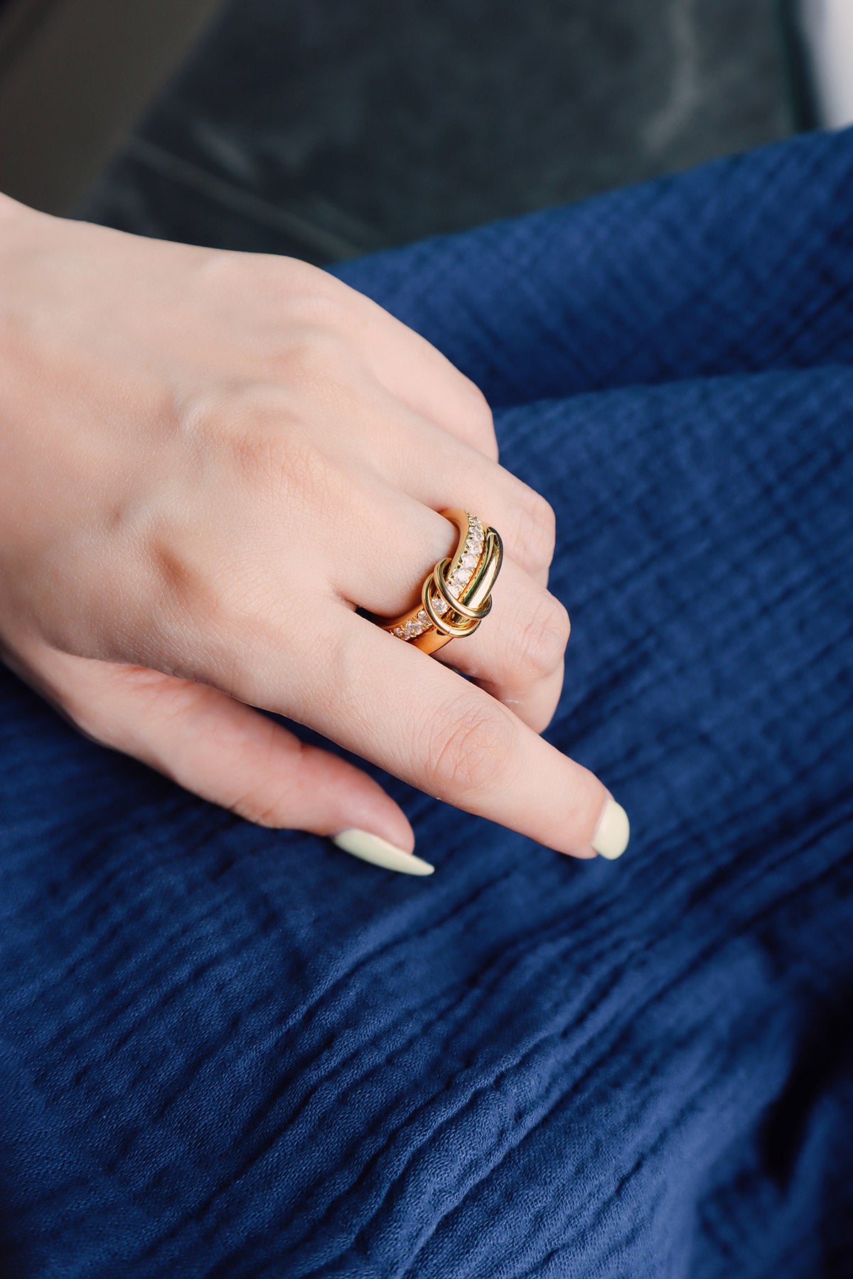 Odette Linked Double Ring