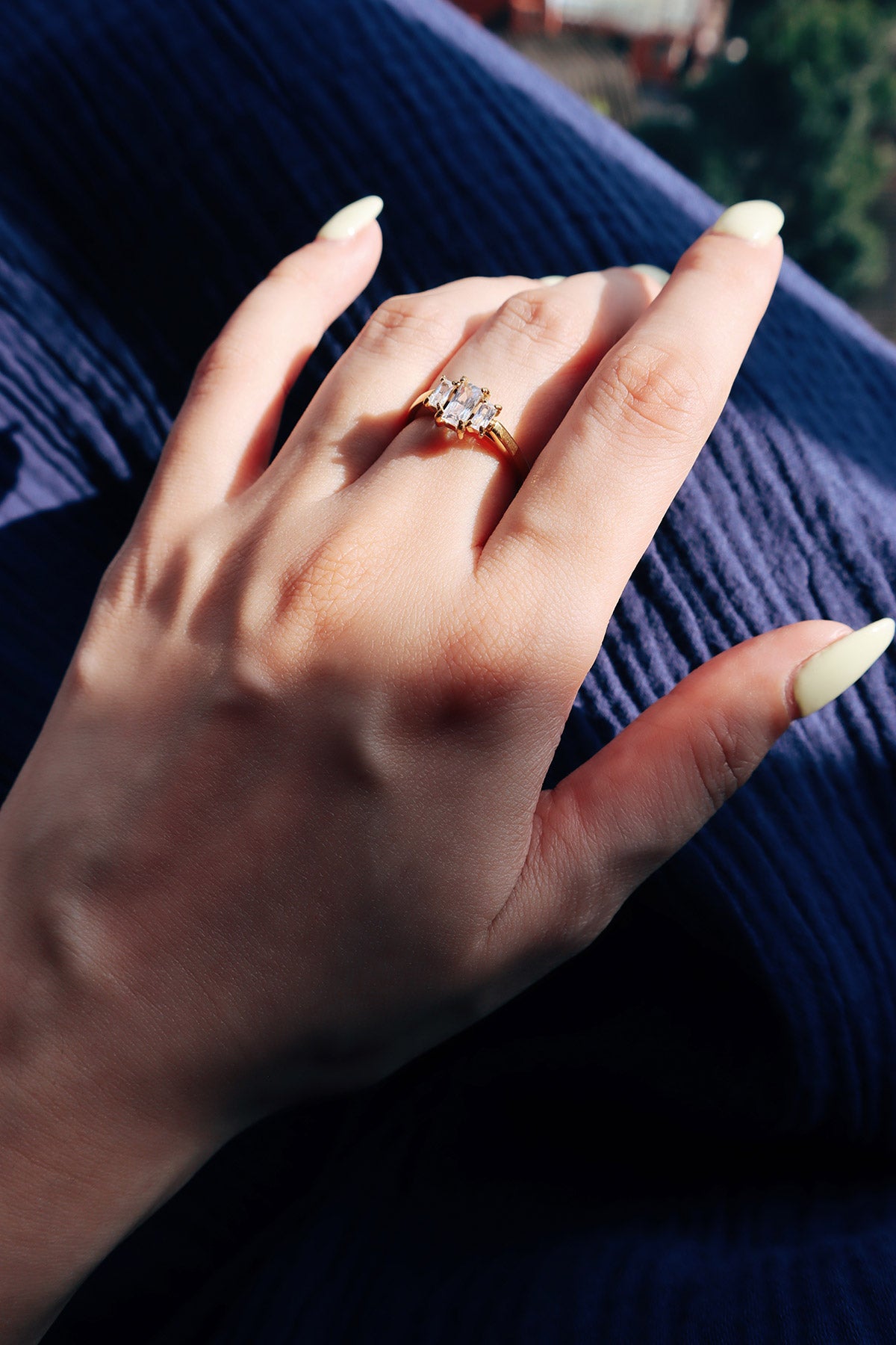 Vivienne Trio CZ Ring