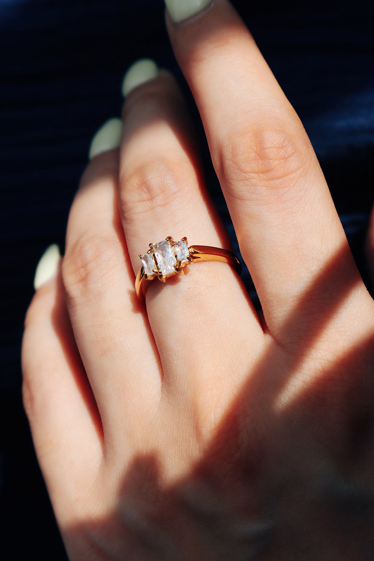 Vivienne Trio CZ Ring