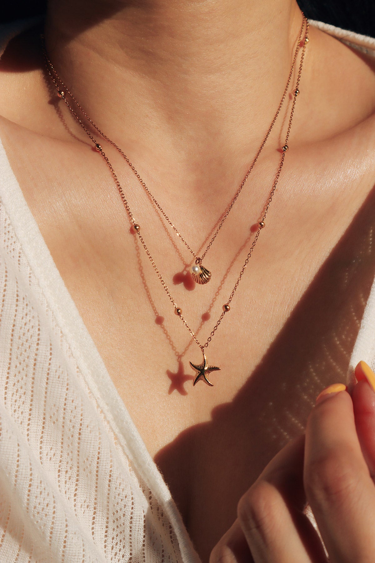 Coral Seaside Layered Necklace