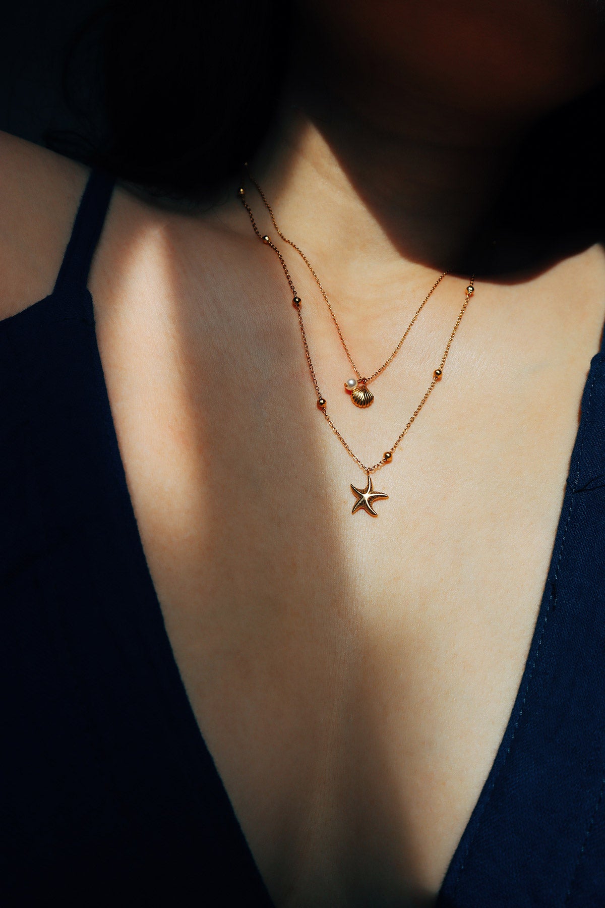 Coral Seaside Layered Necklace