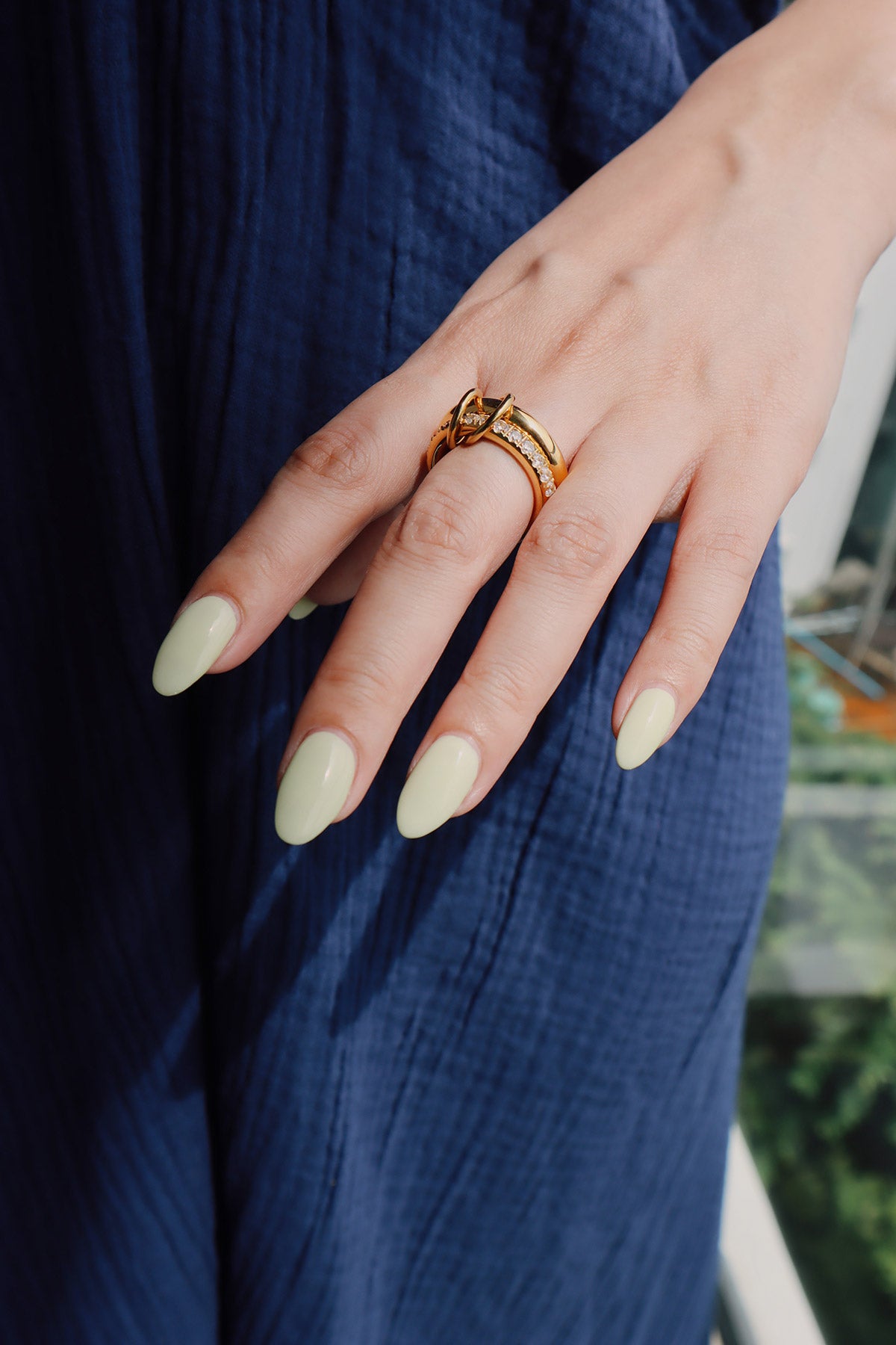 Odette Linked Double Ring
