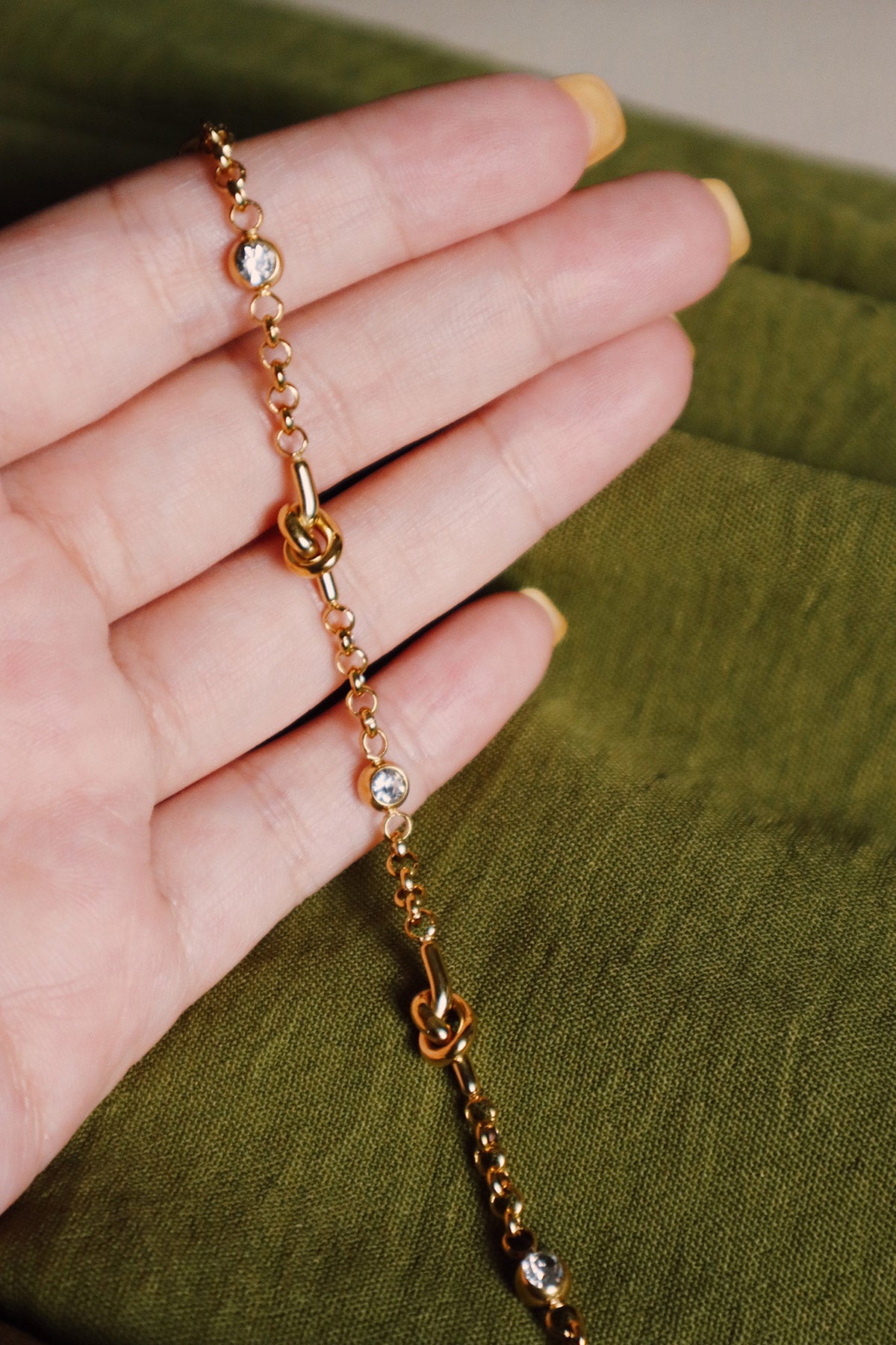 Lila Knot CZ Bracelet