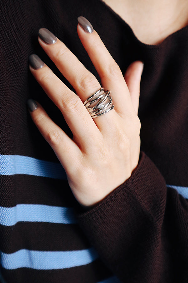 Mila Intertwined Silver Ring