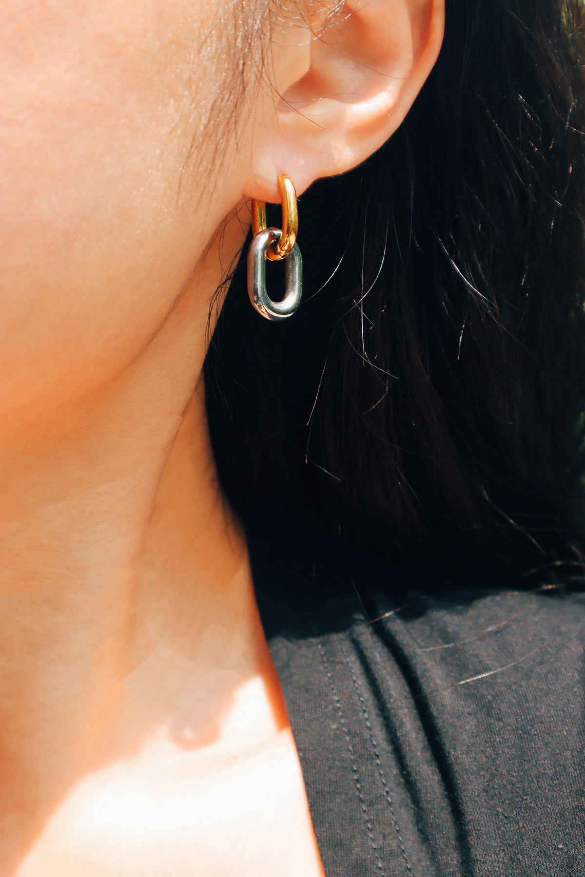 Margot Two-Tone Link Earrings