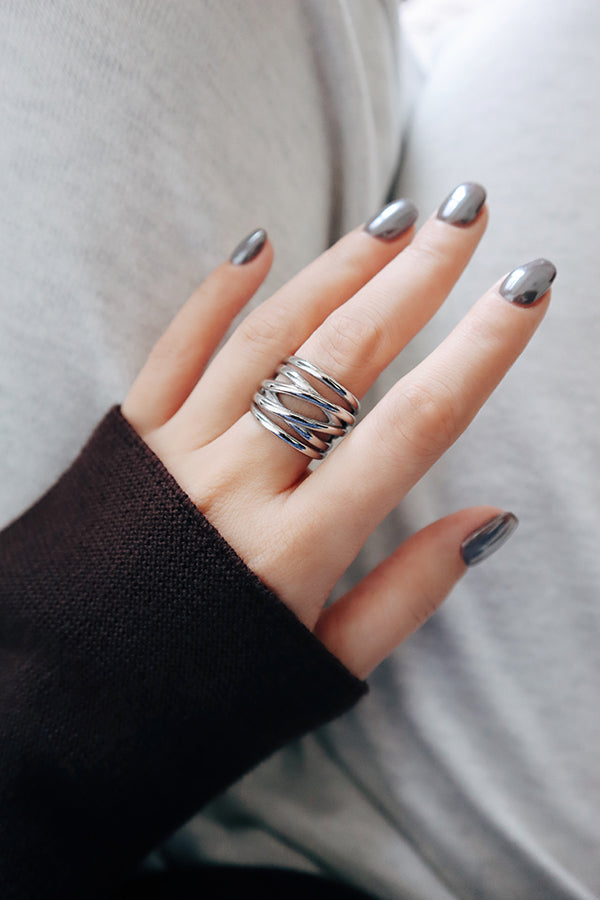 Mila Intertwined Silver Ring