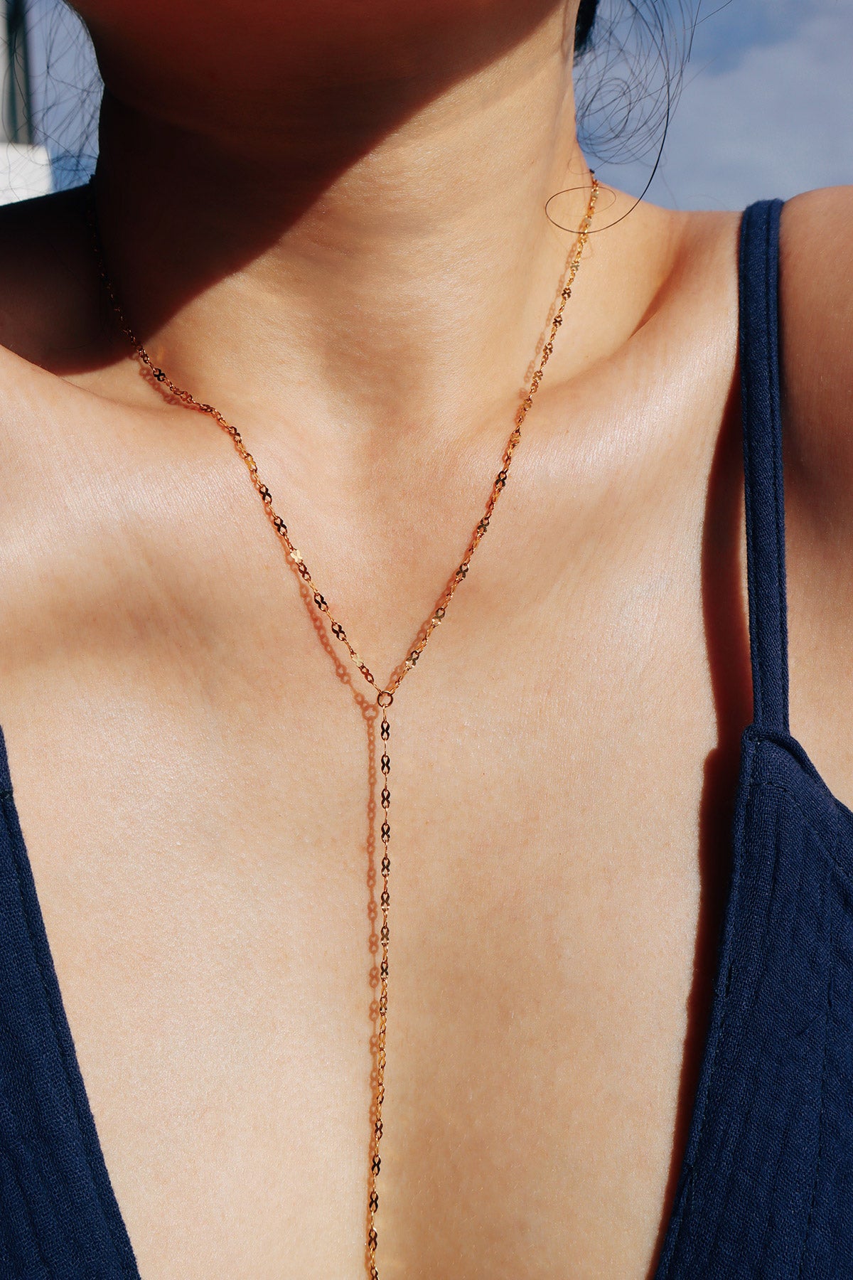 June Shimmer Y Necklace