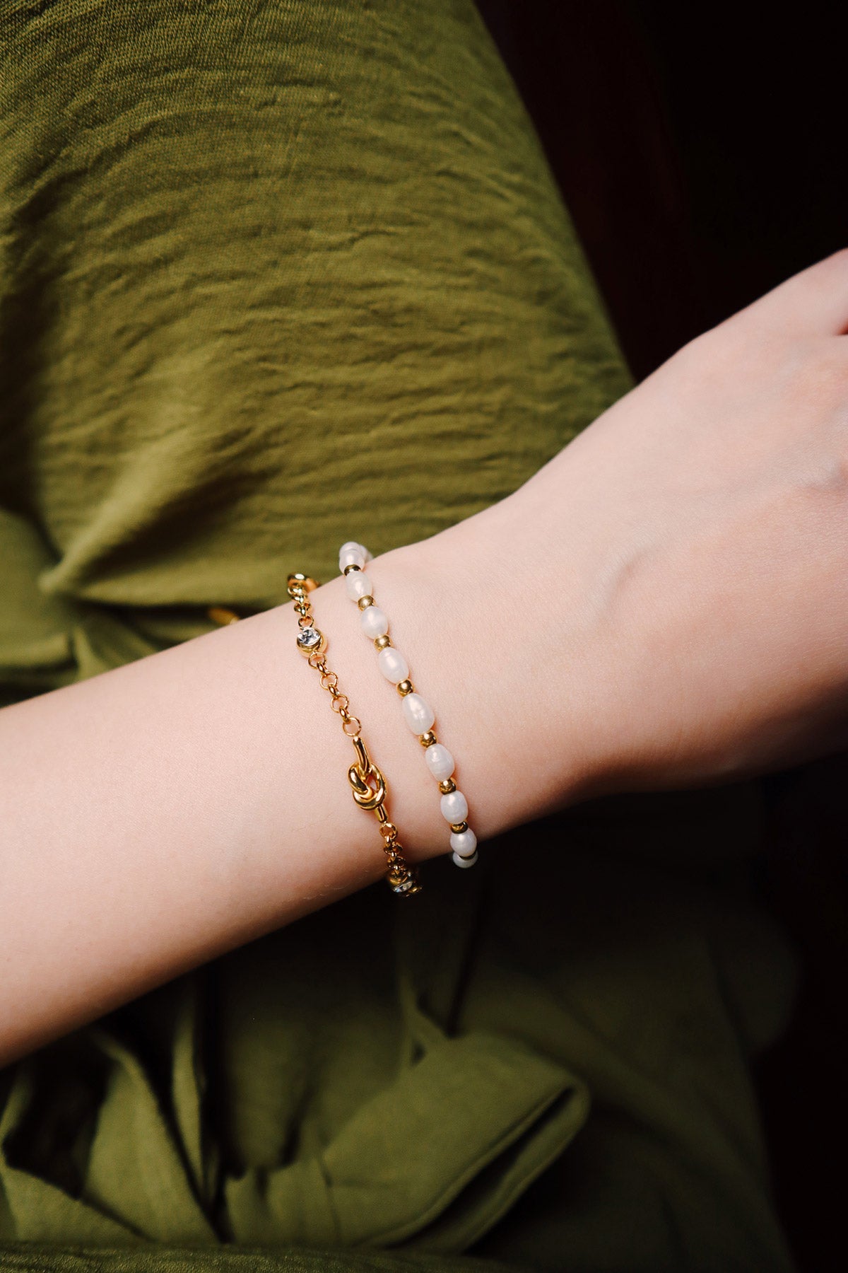 Lila Knot CZ Bracelet