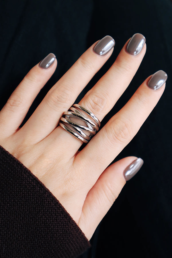 Mila Intertwined Silver Ring