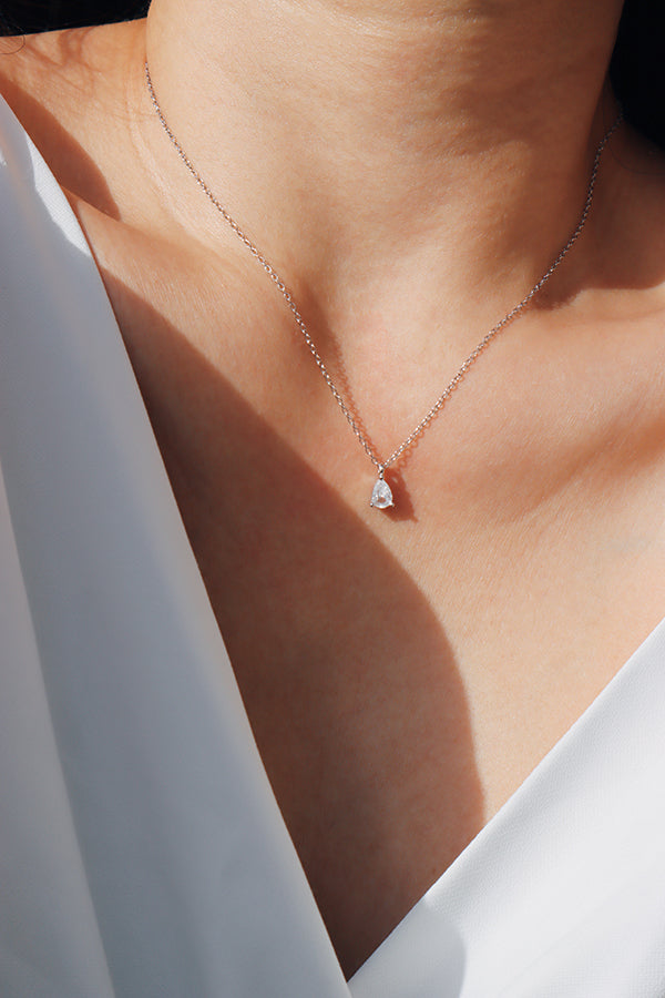 Silver Dewlight Necklace Duo