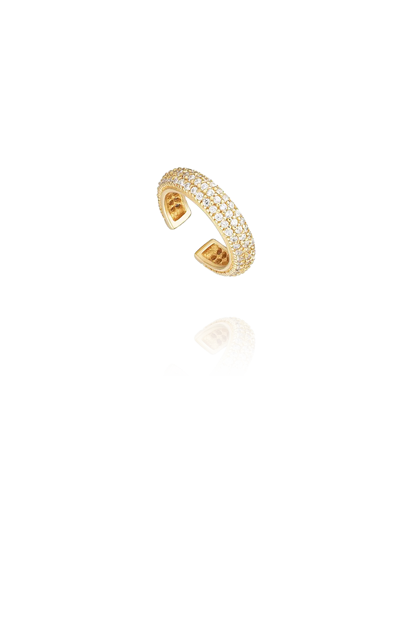 Stunning luxurious gold plated cz shiny ear cuff.
