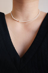 Elegant handmade Swarovski pearl choker