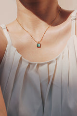 Necklace inspired by the serene blue of the ocean