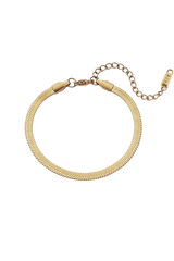Gold plated snake chain bracelet