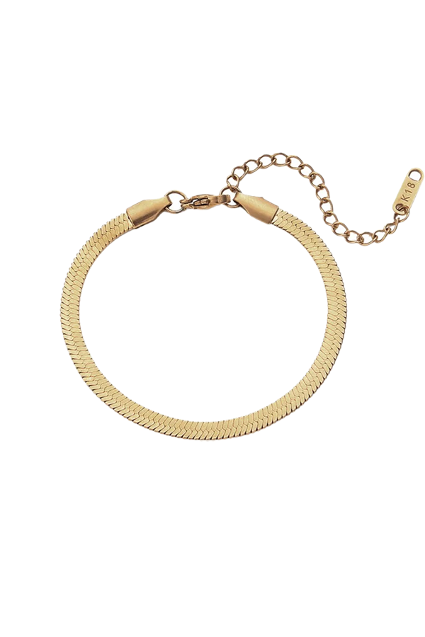 Gold plated snake chain bracelet