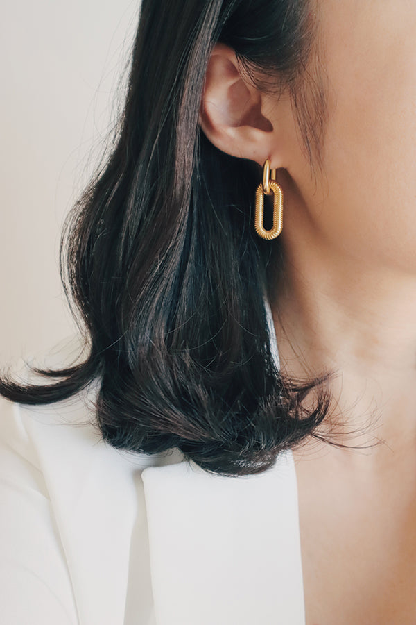 Audrey Double Hoops