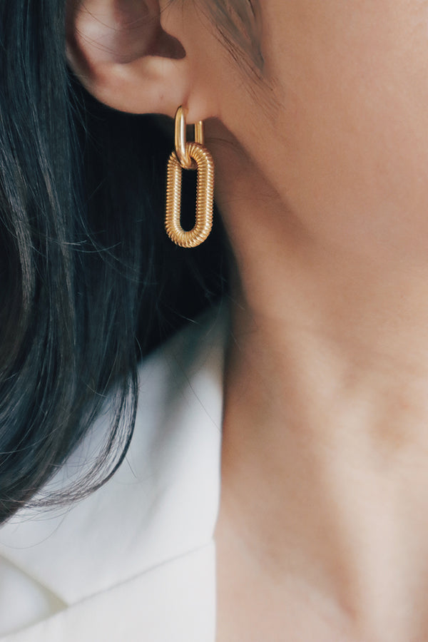 Audrey Double Hoops