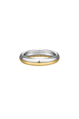 Simple gold and silver slim ring for everyday wear