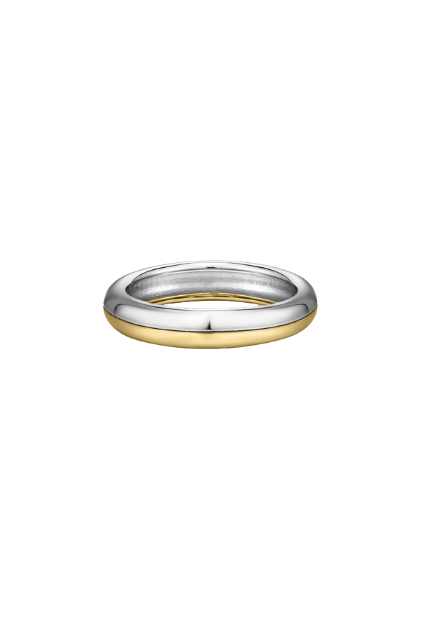 Simple gold and silver slim ring for everyday wear
