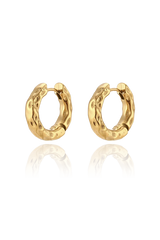 large gold hoops white background
