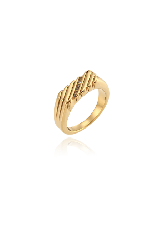 Textured ring with white background