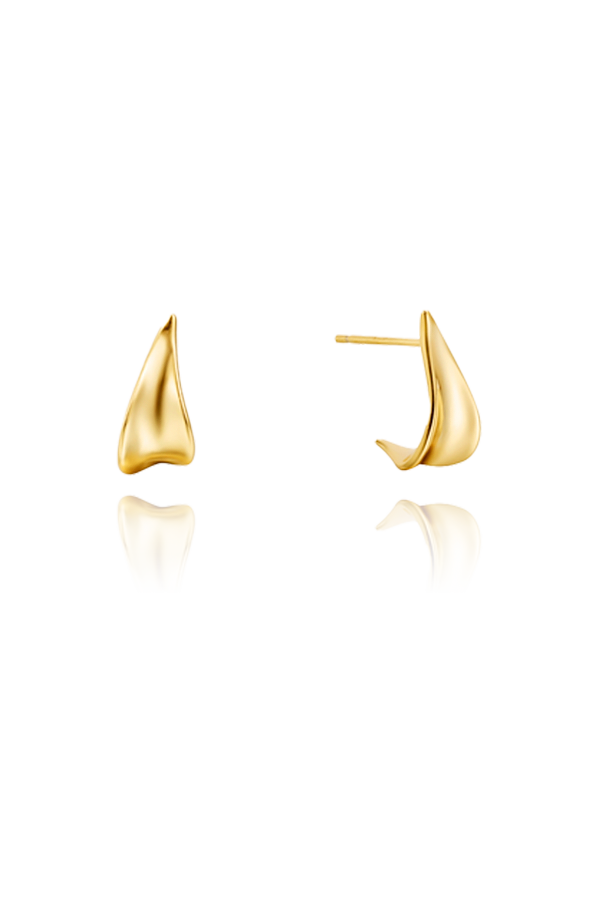 A pair of classic gold petal stud from SH & Co.