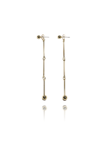 Inga link earrings with no background for product website display