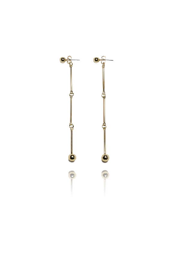 Inga link earrings with no background for product website display