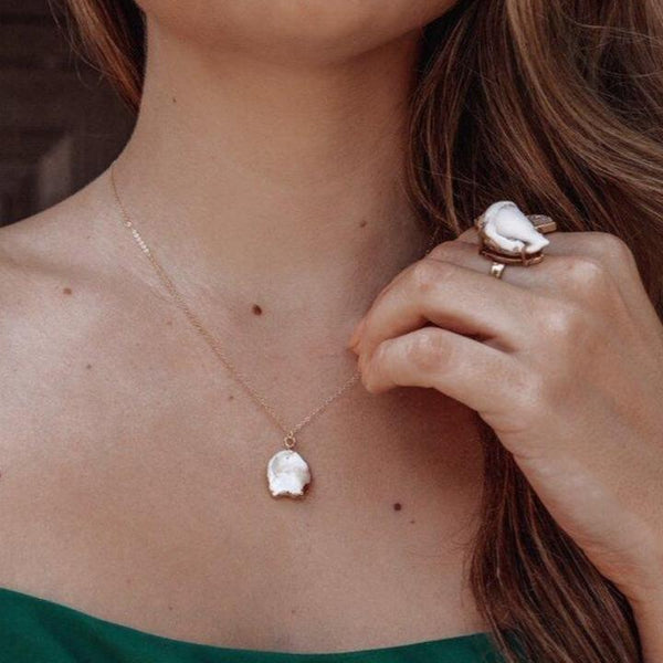 Fresh water pearl necklace and ring from USA