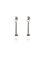 Perle silver drop earrings with no background