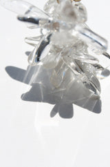 Translucent quartz flower shaped earrings from SH & Co. Jewelry