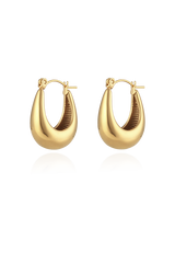 Rina gold hoops with white background