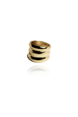 Sonya layered gold ring with no background