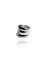 Sonya layered silver ring for product display